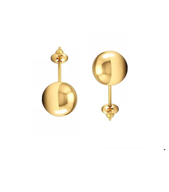 Kit Brincos Bola Bolinha 9mm, 5mm, 3mm Ouro 18k C/ Garantia