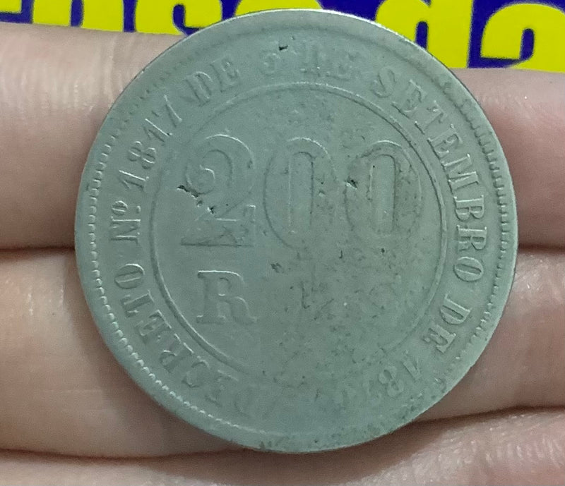 Moeda 200 Réis 1878 Rara e Colecionável