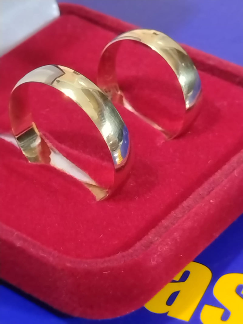 Aliança Casamento Par Ouro 18 kilates 6 Gramas 5,5 mm