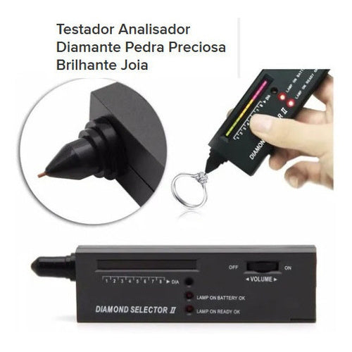 Testador Analisador De Diamantes Brilhante Ferramenta Joia