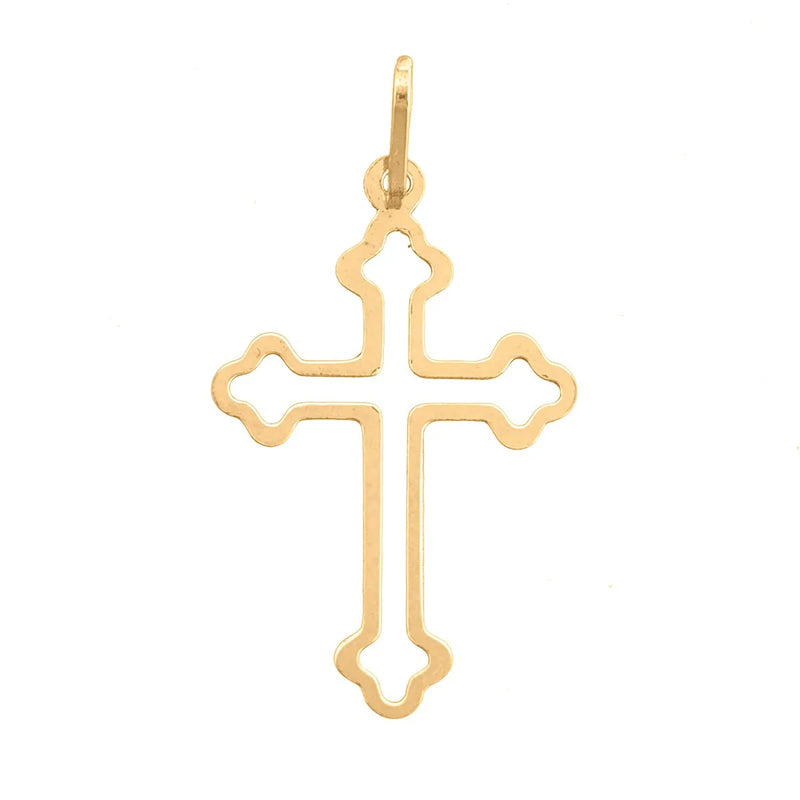 Pingente Cruz Crucifixo De Ouro 18 Kilates 750 Peso 1.50 Gramas 20 mm