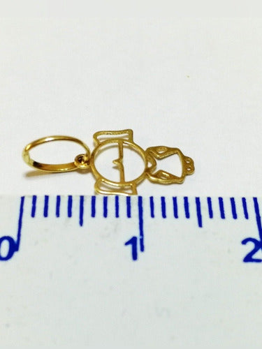 Pingente Ouro 18k Menina Pequena 0.20 Gramas 8 mm