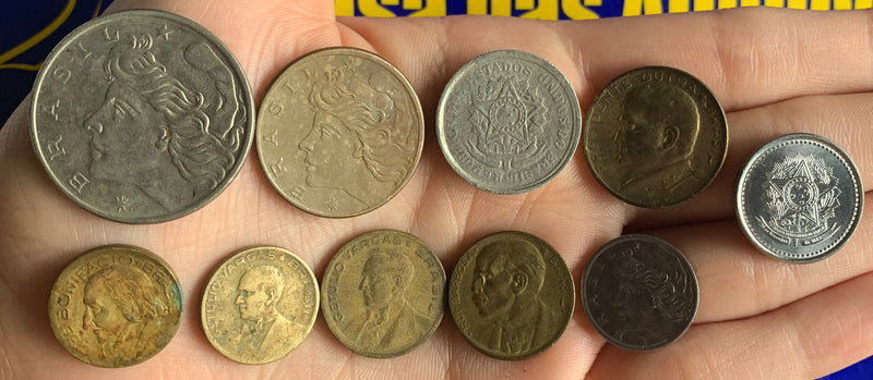 10 Moedas Nacionais Moeda Rara Coleção