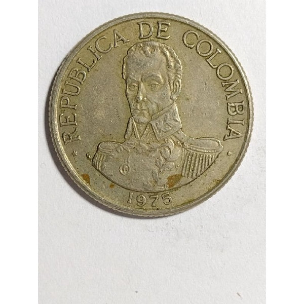 Moeda muito Rara 1 Peso 1975 República de Colômbia