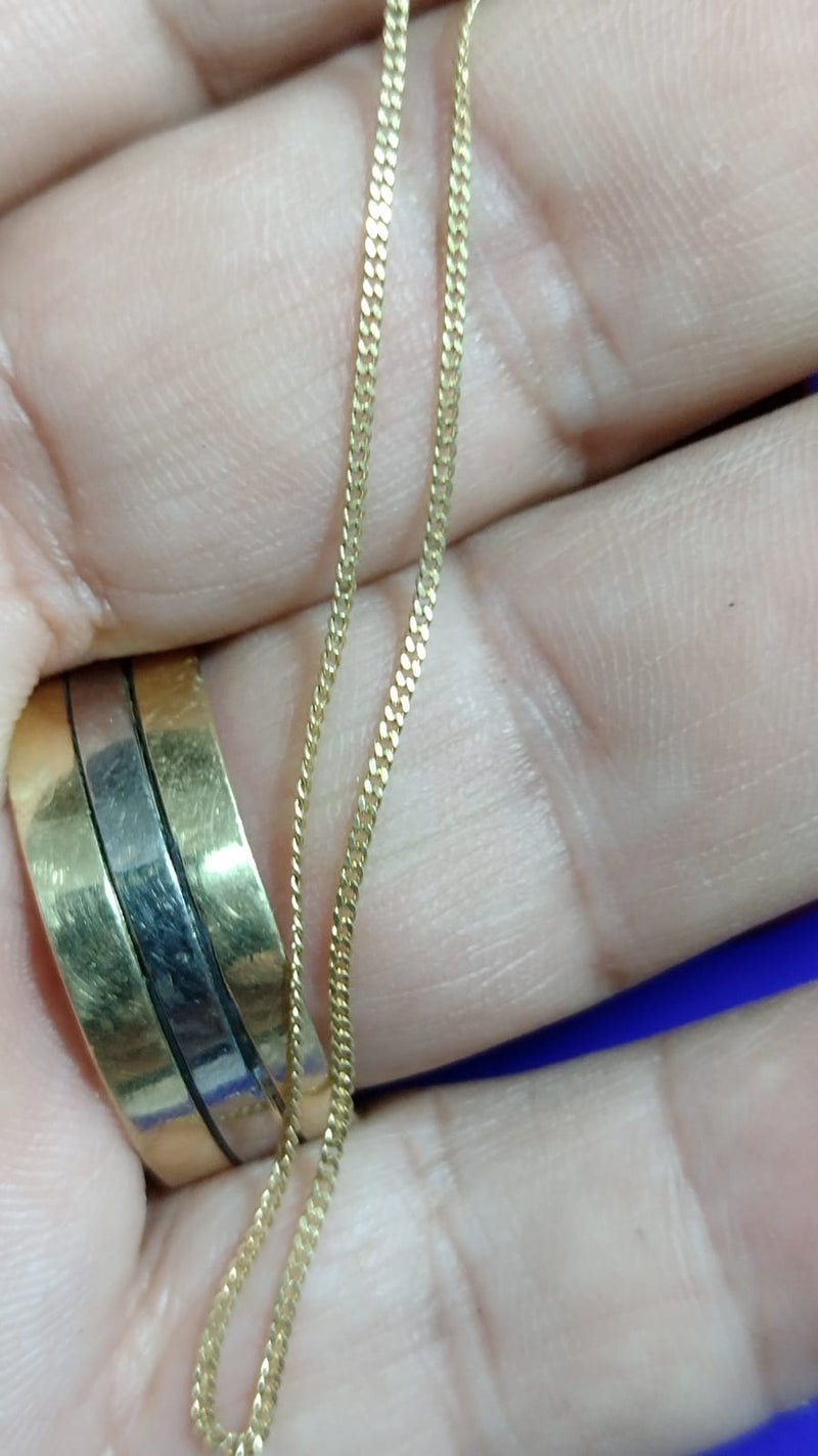 Pulseira Ouro 18 kilates 1.00 Grama 20 Cm 1 mm Maciça