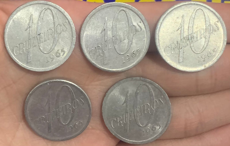 10 Moedas 10 Cruzeiros e 20 Cruzeiros