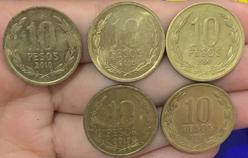 Moedas 10 Pesos !0 Moedas Coleção