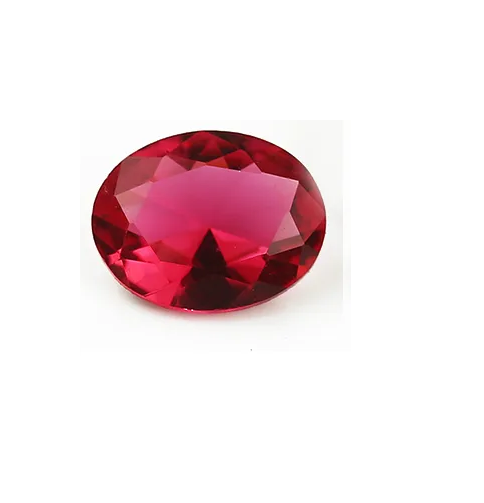 Pedra Zircônia Rubi Vermelho 10 mm x 8 mm Para Anel, Brincos, Pingente