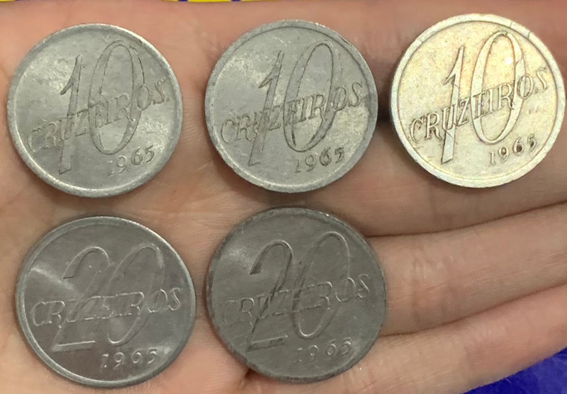 10 Moedas 10 Cruzeiros e 20 Cruzeiros