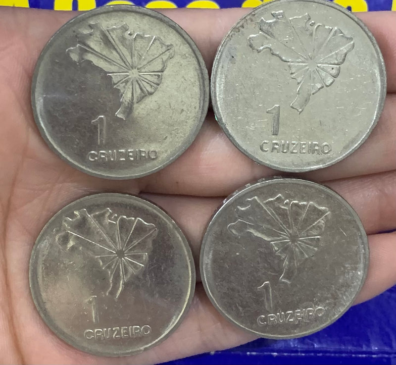 4 Moedas 1 Cruzeiros Repulblica do Brasil