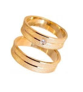 Alianças  Casamento  Retas fosca pedra de Zicônia 3 mm Ouro 18 Kilates Alianças Brilhosas 10 Gramas 7 mm Com Risco