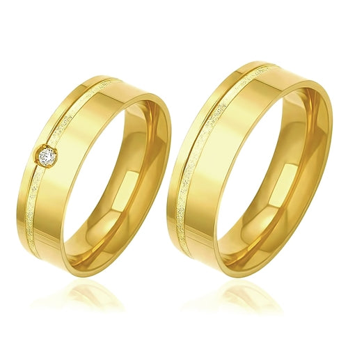 Aliança Casamento Par Alianças Ouro 18 Kilates Noivado 7 mm 12 Gramas Maciço Pedra Zircônia 3 mm