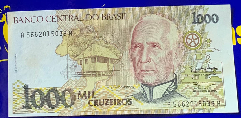 Cédula 1000 Cruzeiros Banco Central Do Brasil