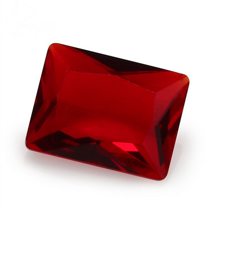 Pedra Rubi Zircônia Cor Vermelho 9 mm x 7  mm mm Para Anel, Brincos, Pingente