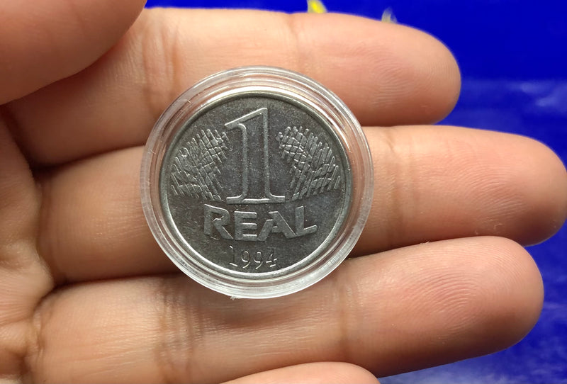 2 Moedas 1 Real 1994 Novas na Cápsula