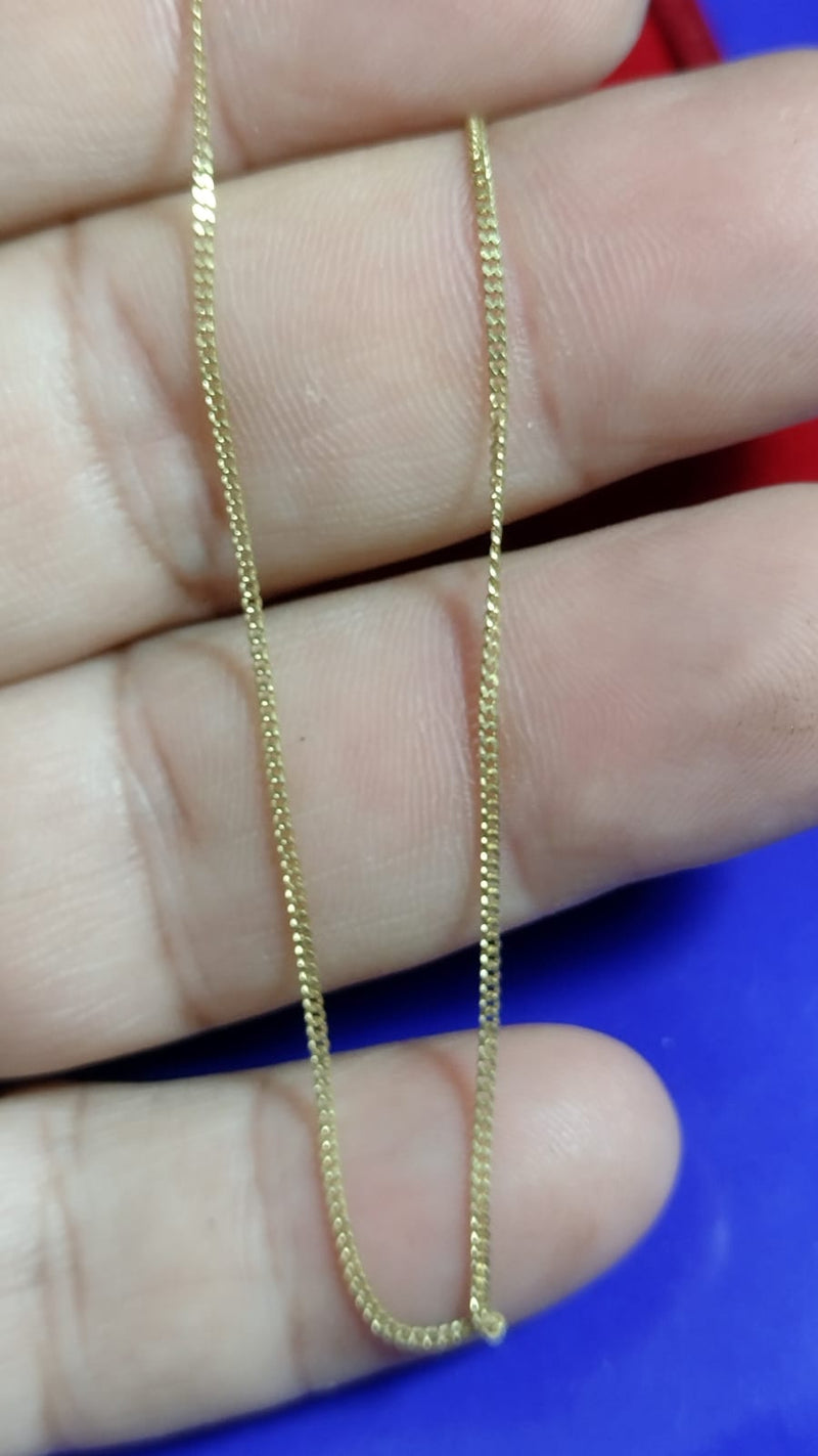 Pulseira Ouro 18 kilates 1.00 Grama 20 Cm 1 mm Maciça