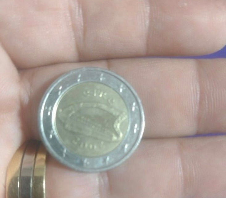 Moeda 2 Euros Linda Moeda Para Coleção