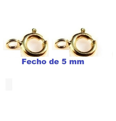 2 Fechos Bóia Ouro 18 kilates 5 mm Para Cordões e Pulseiras