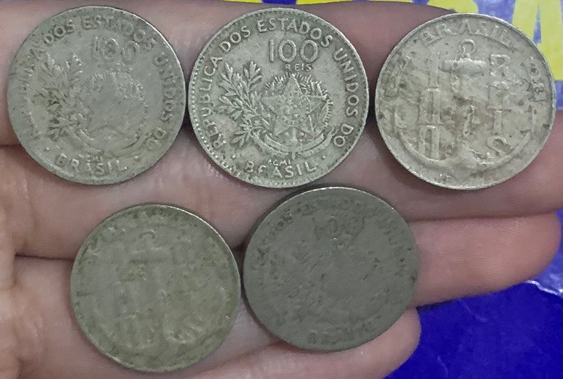 10 Moedas 100 Réis e 200 Réis Raras