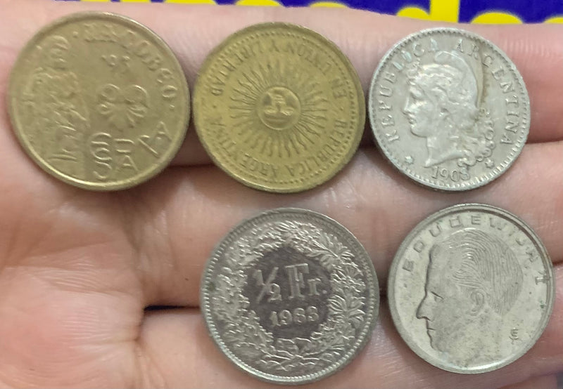 Moedas 5 Moedas Extrangeira Raras