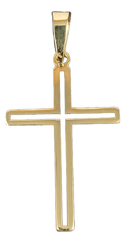 Crucifixo Vazado Ouro 18k Maciço 15 mm 0.90 Gramas