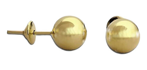 Brinco Bola 6mm Em Ouro 18k 750 Adulto