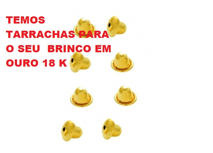 2 Tarrachas De  Brinco Baby Pressão Ouro 18 Kilates/ Preço De 2 peças