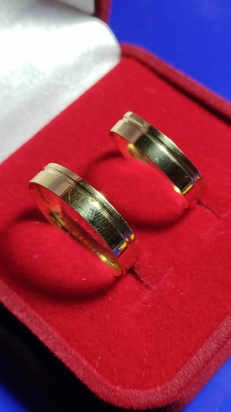 Alianças Noivado/casamento Ouro 18 K/ 4mm Anatônica 4.50 Gramas