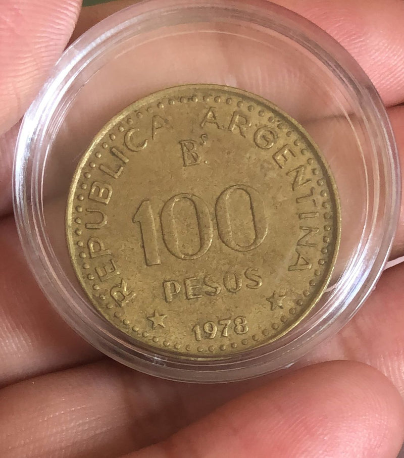 Moeda 100 Pesos 1778/1973 General José de San Martin República Argentina