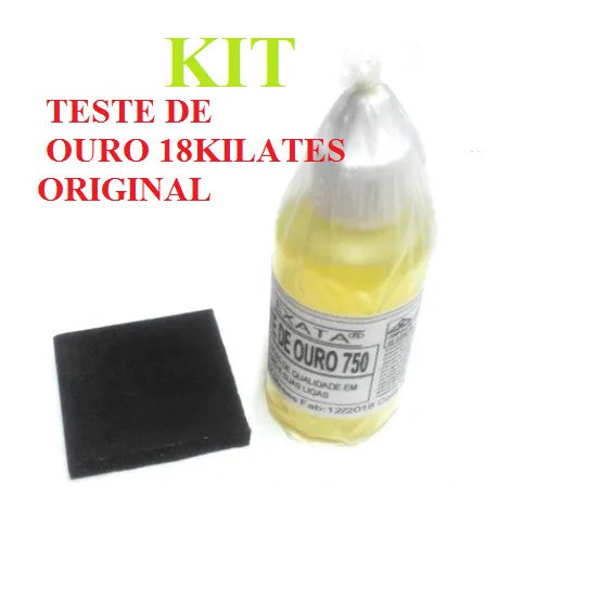 Ouro Teste e Pedra De Toque P + Reagente 18 kilates 30ml Saber testa ouro Teste de qualidade