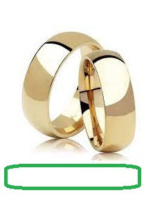 Par Alianças Casamento  Ouro 18 Kilates Alianças Brilhosas  18 Gramas  10 mm Anatômica