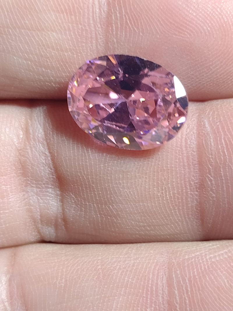 Pedra Zircônia Cor Rosa 16 mm x 12 mm Peso 3.10 Gramas