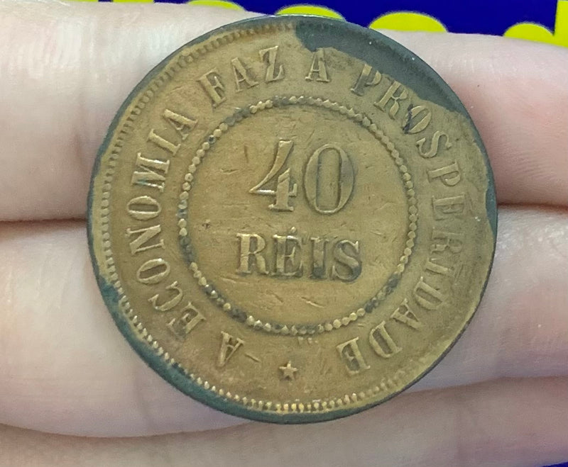 Moeda 40 Réis 1889 Repulblica do Brasil