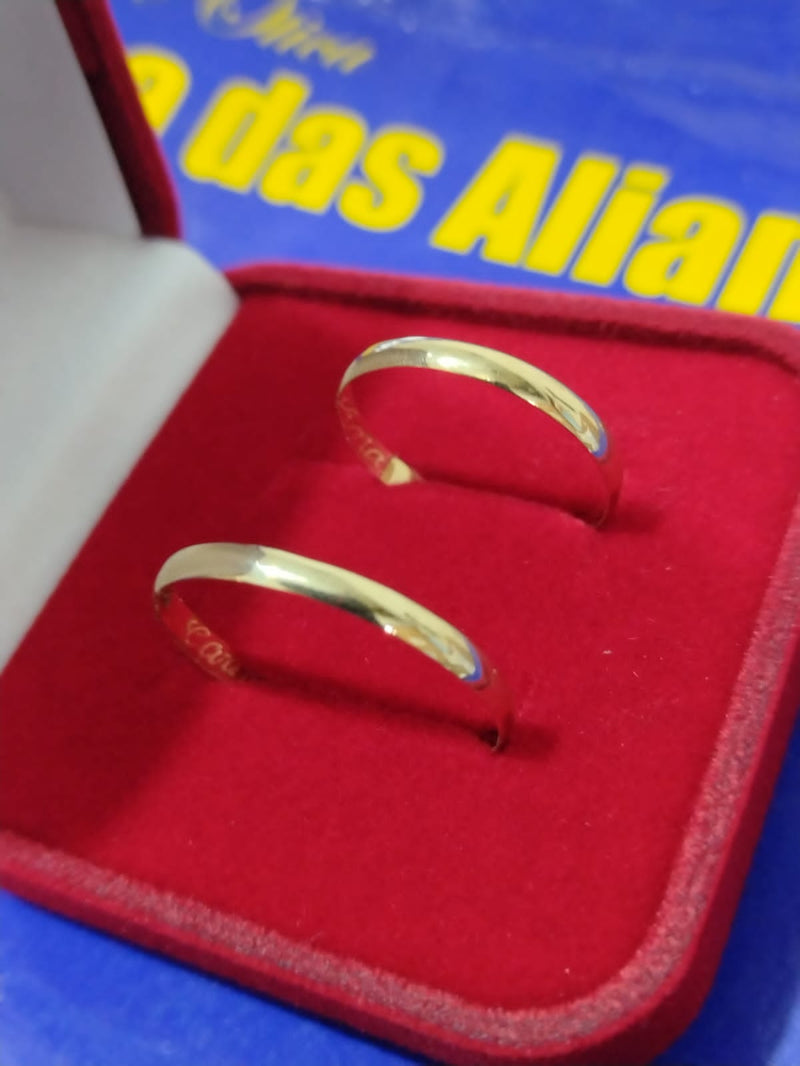 Alianças 2,8 mm Ouro 18 Kilates 3 Gramas