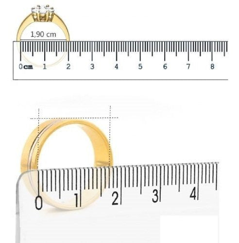 Anel Solitário Em Ouro 18k Feminino Noivado Debutante Pedra Zircônia 5 mm Peso 1.20 Gramas